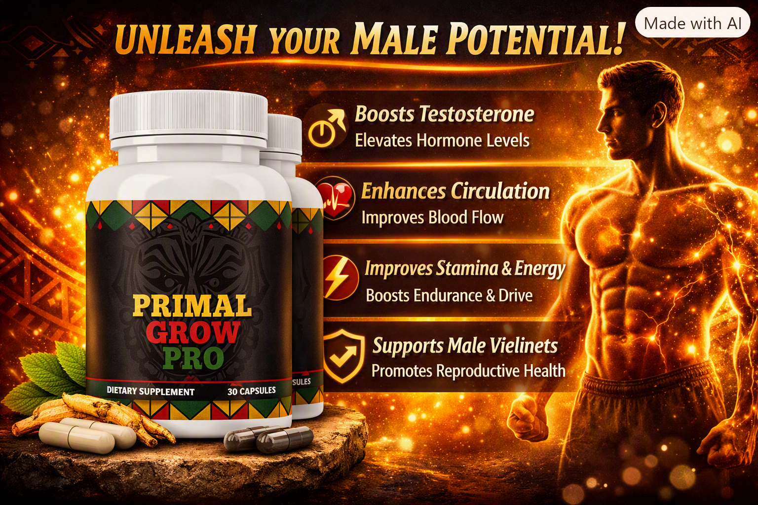 How Primal Grow Pro works: mens-vitality, discomfort, energy